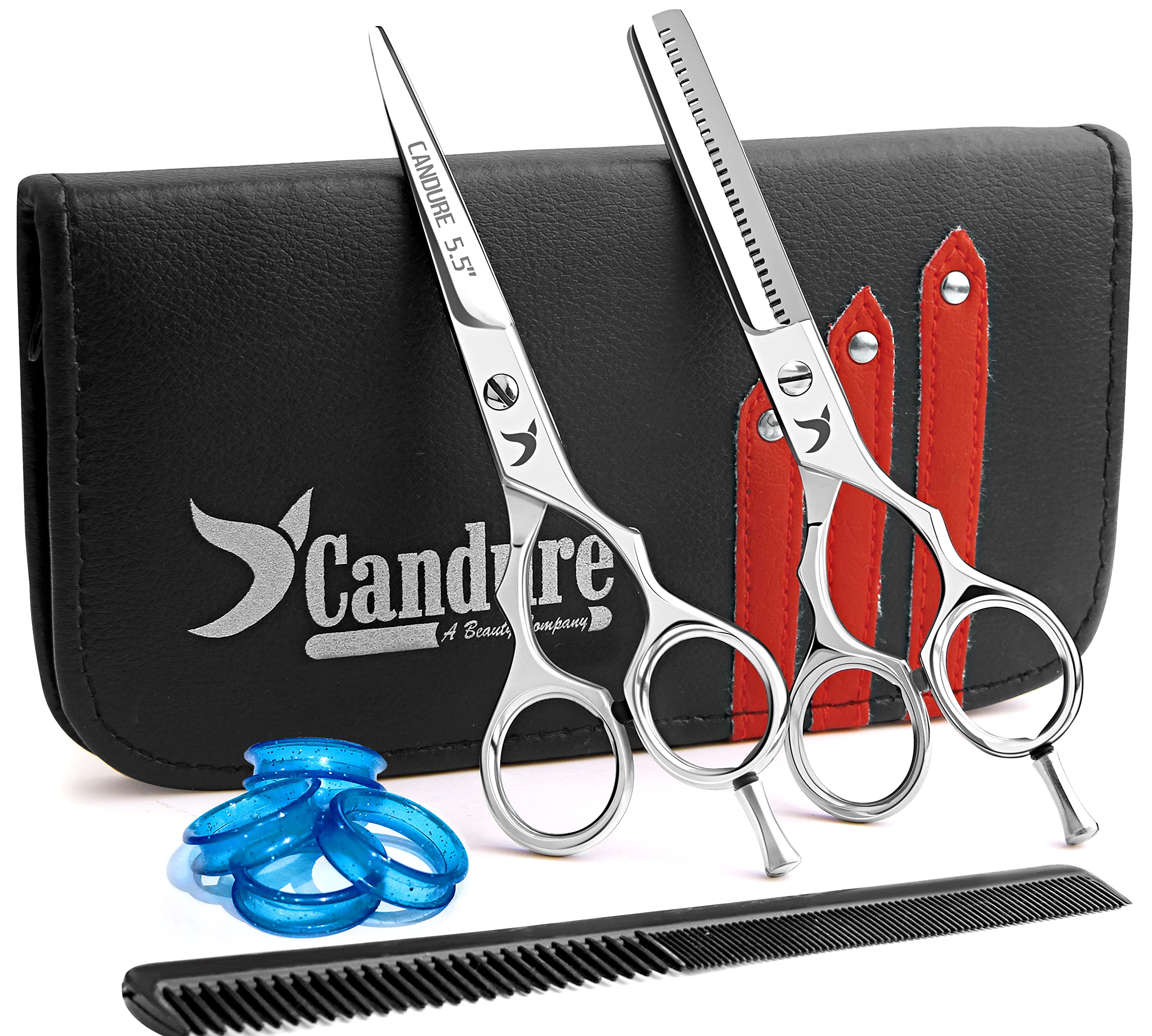 Candure 5.5" Hairdressing Scissor Set – Japanese Stainless Steel Hair Kit