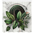 Abakuhaus Boho Leaves Shower Curtain | Waterproof Fabric Bathroom Decor
