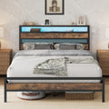 IRONCK 4ft6 Double Bed Frame | LED Storage Headboard & Charging Station