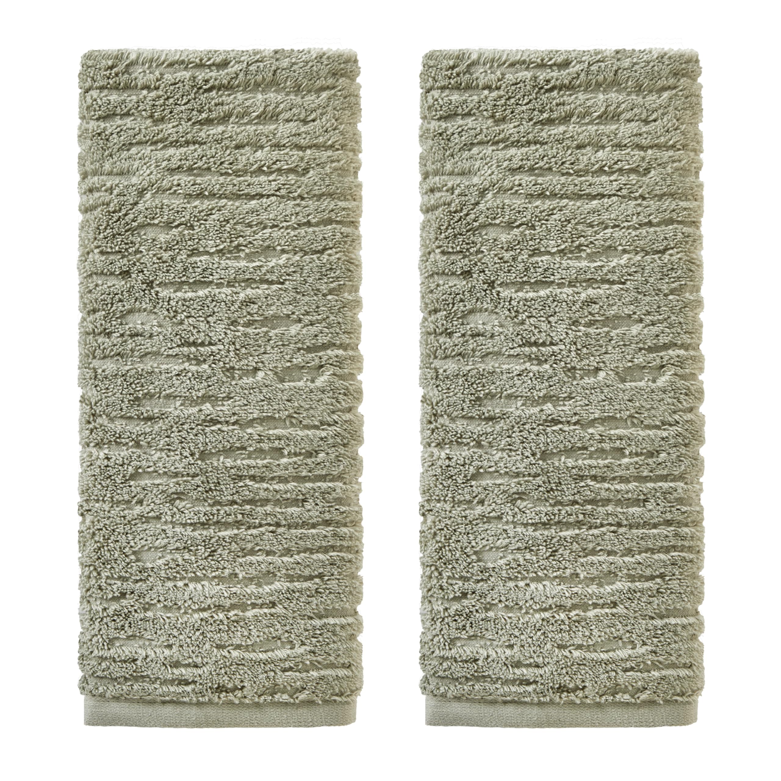 SKL Home CloudSoft Luxury Cotton Hand Towel Set, 600 GSM Sage – 2pc