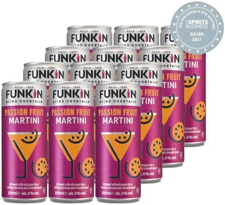 Funkin Nitro Passion Fruit Martini - Ready to Drink Cocktail, 12 x 200ml