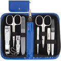 3 Swords Germany 8-Piece Manicure Pedicure Kit | Black Leather Case