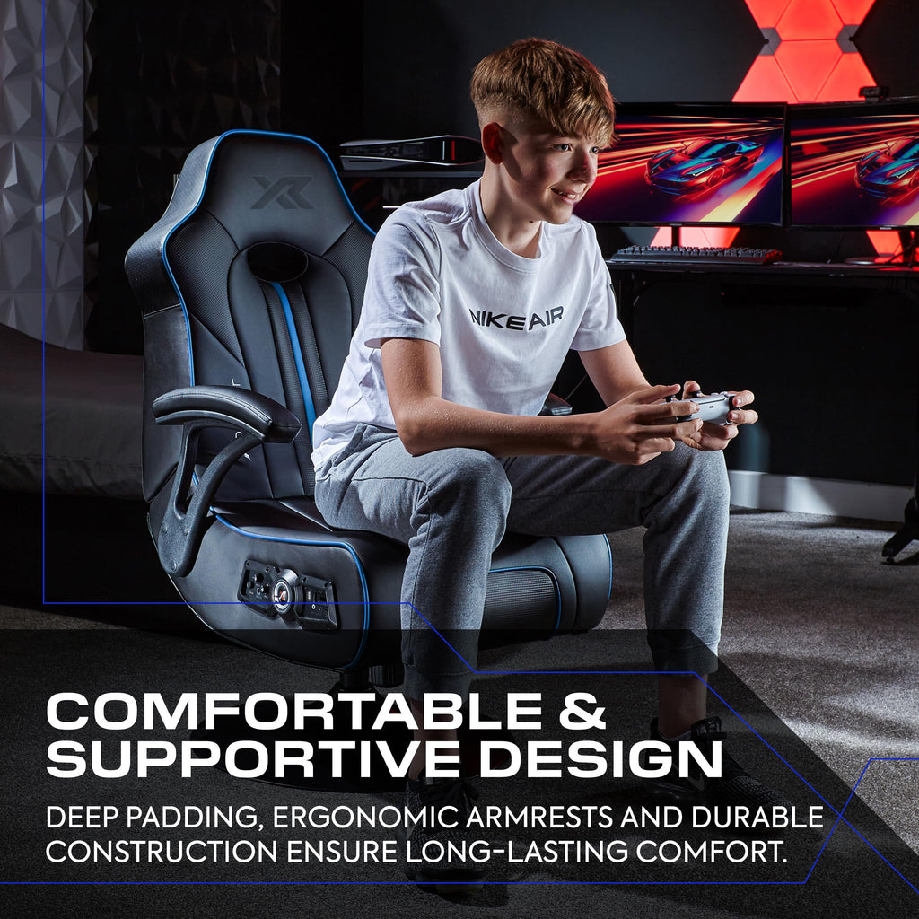 X-Rocker Torque Console Gaming Chair, 2.1 Stereo Audio Gaming Seat - Bluetooth Connectivity, Reactive Vibration, Foldable Base