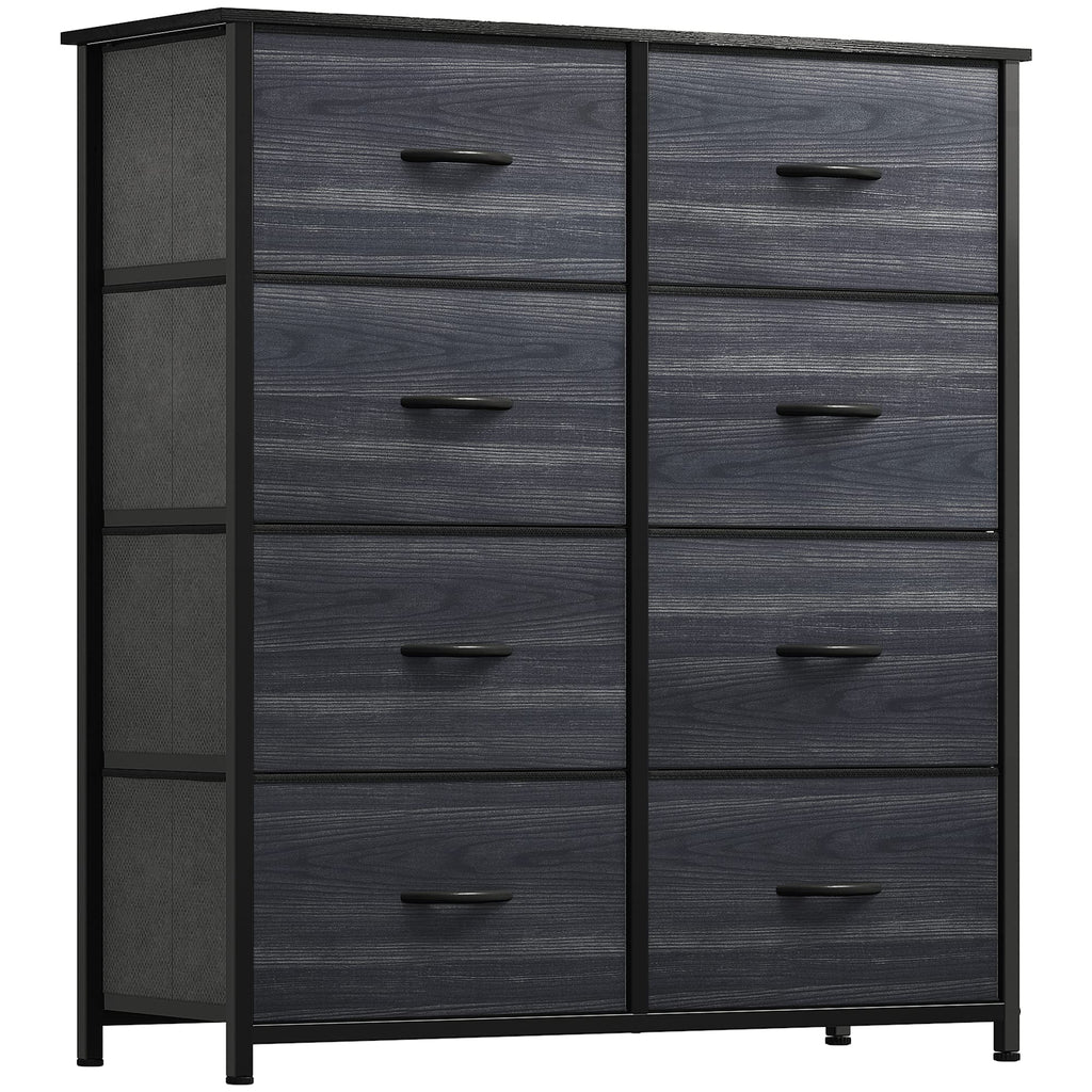 YITAHOME 8-Drawer Fabric Dresser | Metal Frame Storage Chest, Charcoal