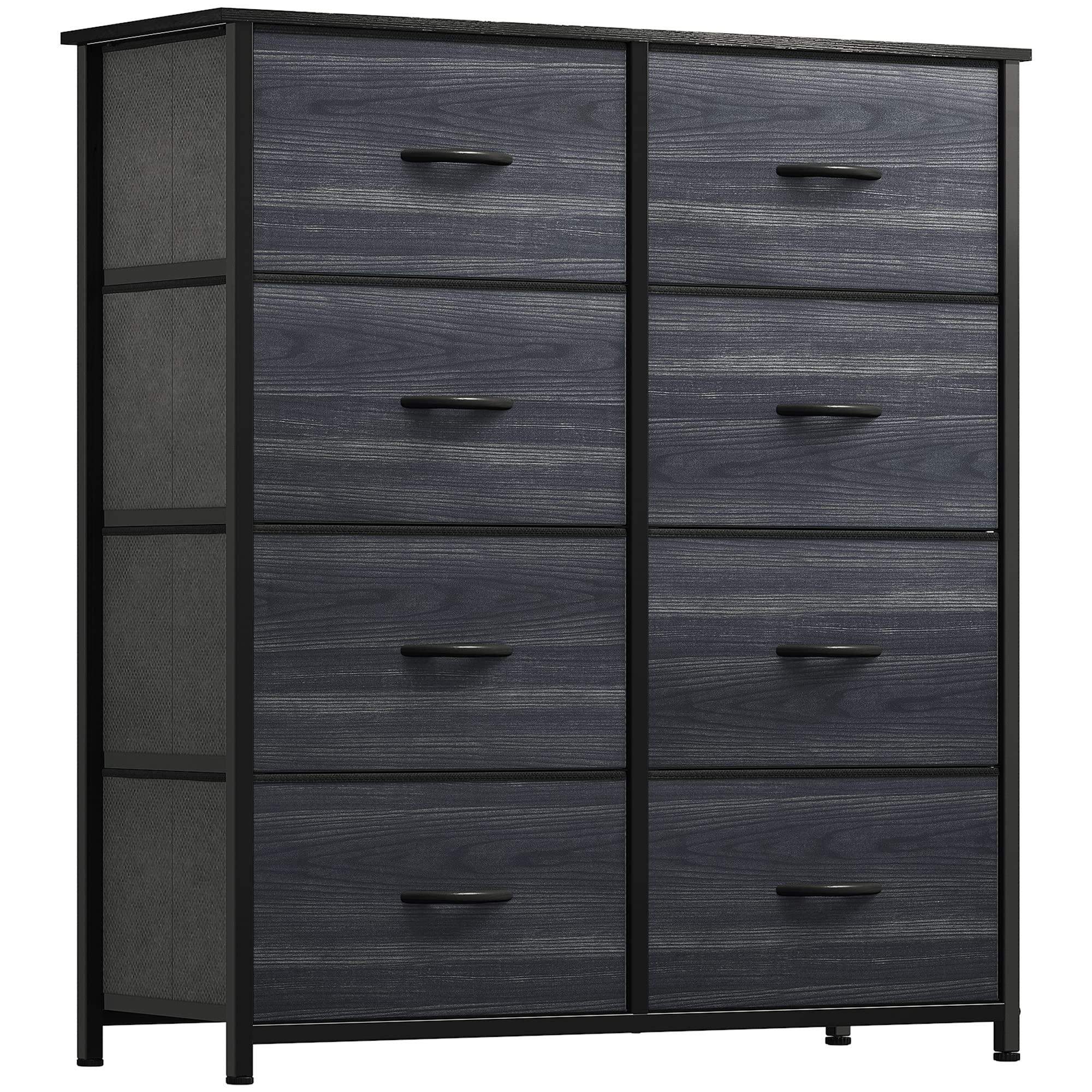 YITAHOME 8-Drawer Fabric Dresser | Metal Frame Storage Chest, Charcoal
