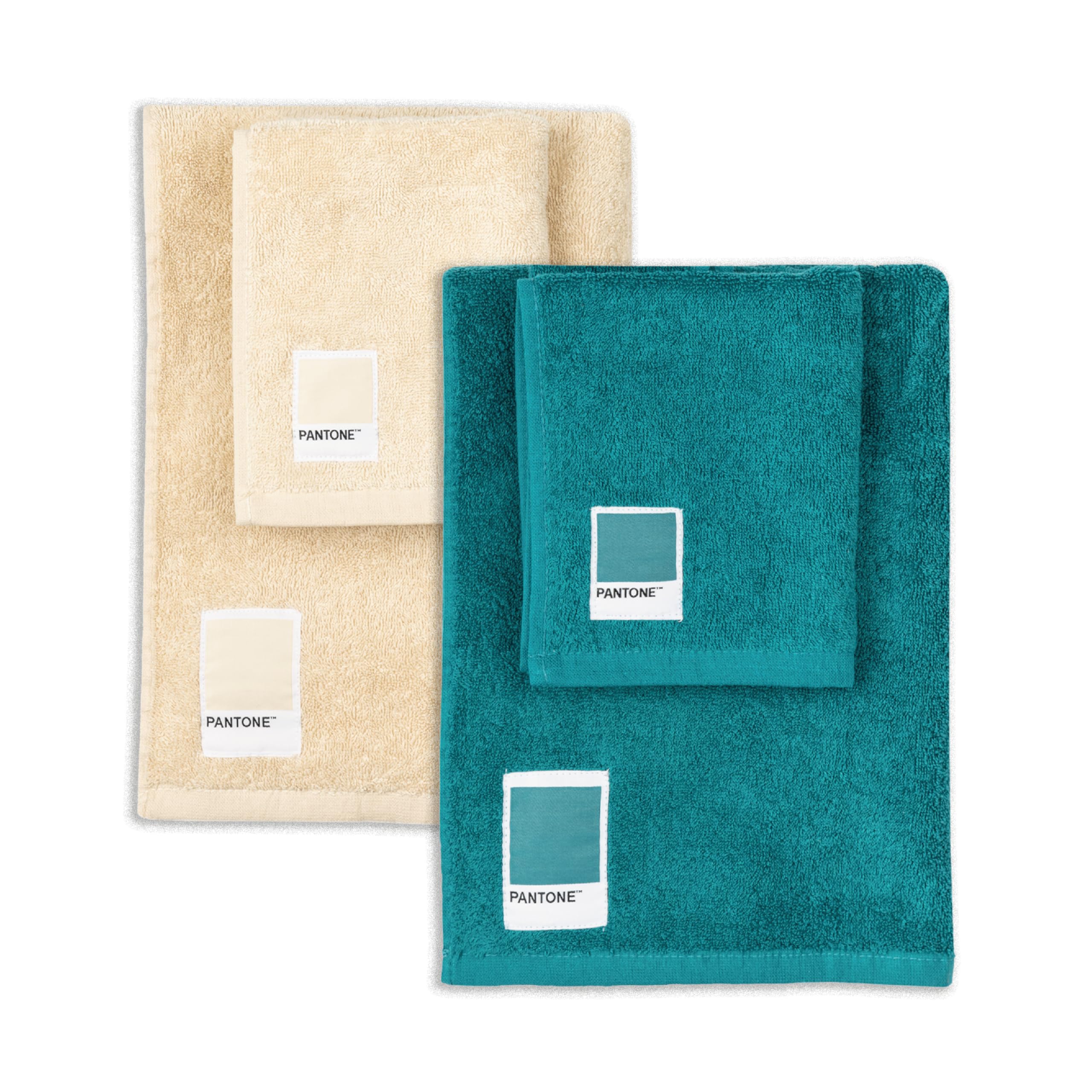 Pantone 100% Cotton Bath & Bidet Towel Set | OEKO-TEX Certified - 2 Pack