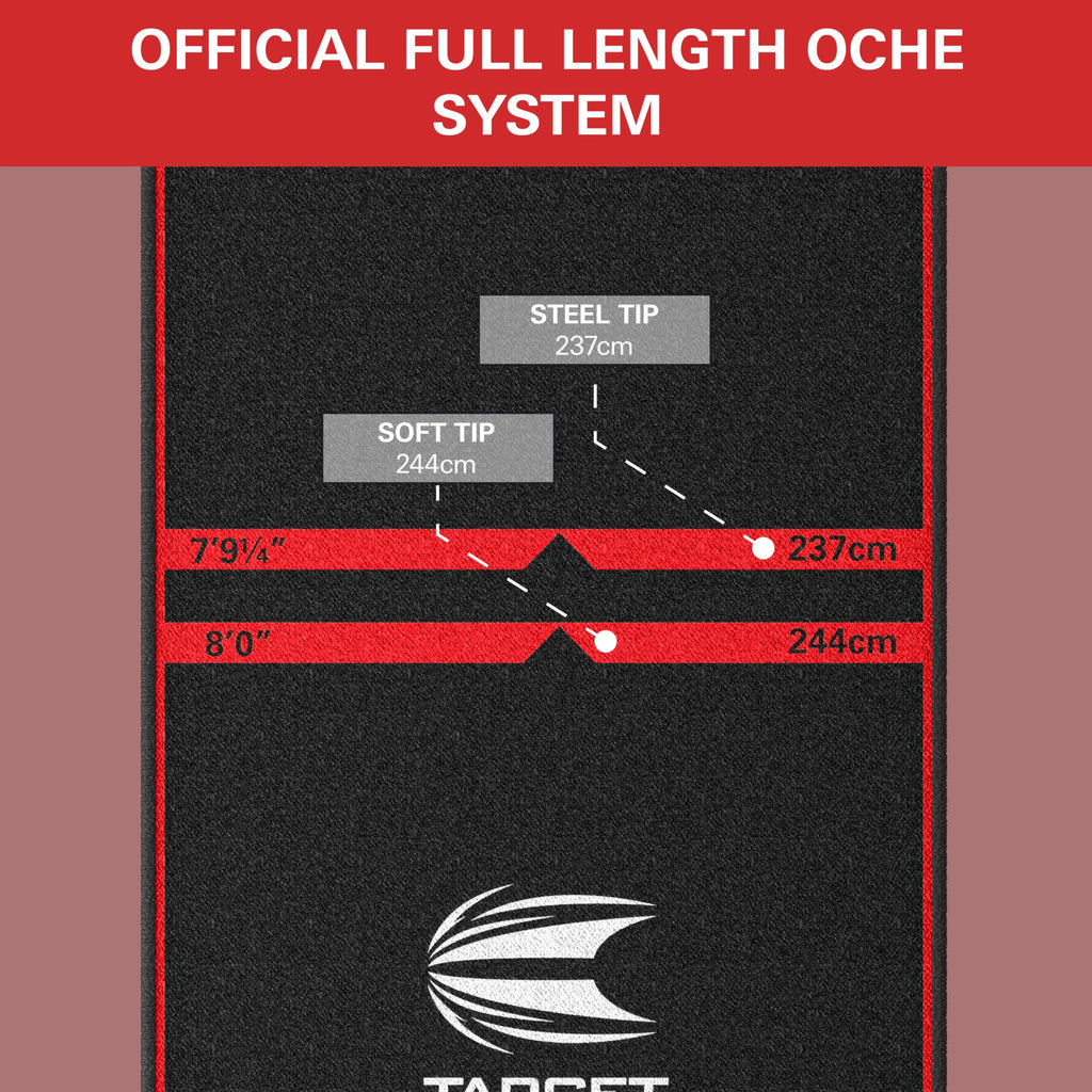 Target Darts World Champion Oche Mat - Non-Slip Carpet for Steel & Soft Tip