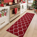 COSY HOMEER Kitchen Mat Runner – 60x180cm Non-Slip Washable Rug, Red