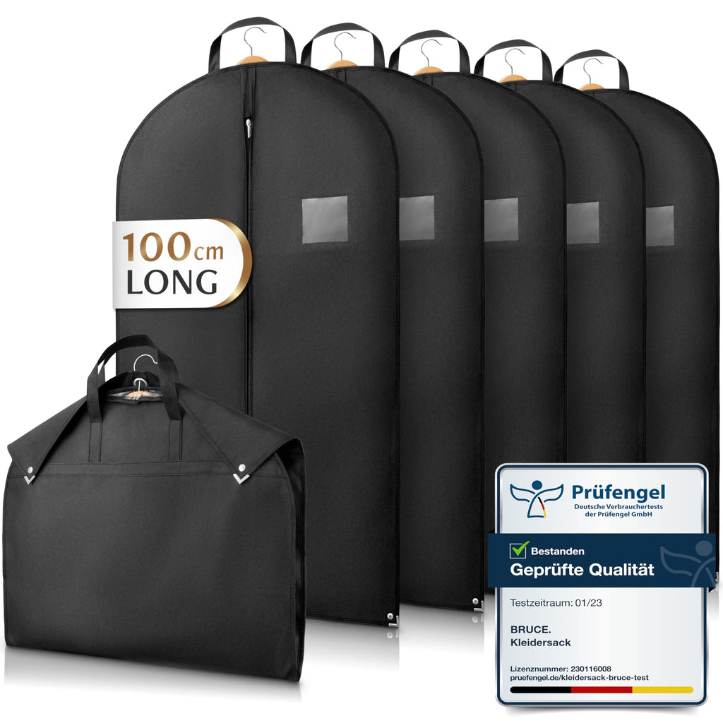 Bruce.® 5x Garment Bags 100x60 cm – Black - image 1