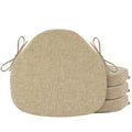 OVOV Windsor Chair Cushions Set of 4 – Non-Slip Linen Dining Seat Pads
