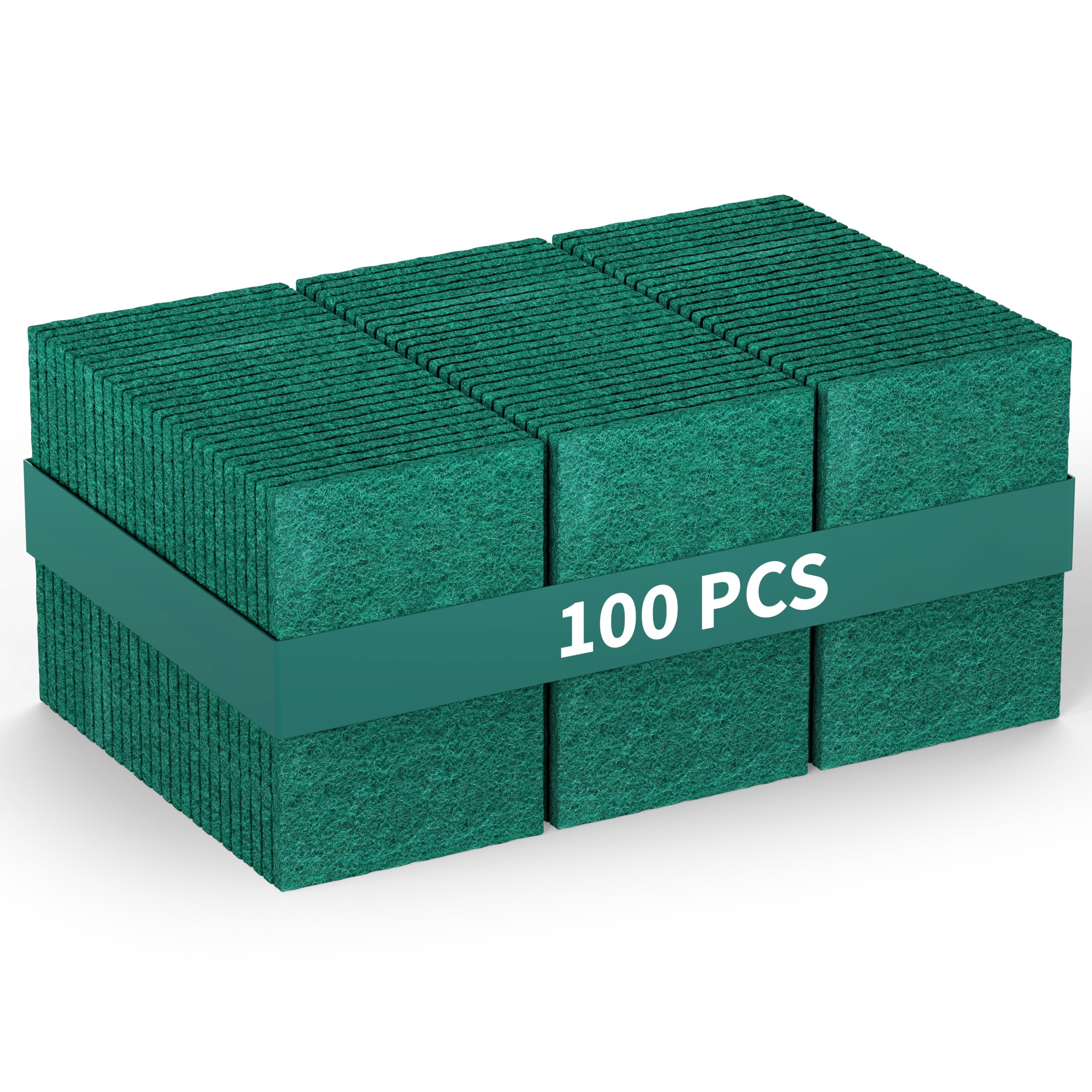 Jolof Store Heavy Duty Scouring Pads – 100 Pack Non-Scratch Scrubber