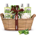 BRUBAKER Aloe Vera Bath and Shower Set – 11-Piece Spa Gift Basket