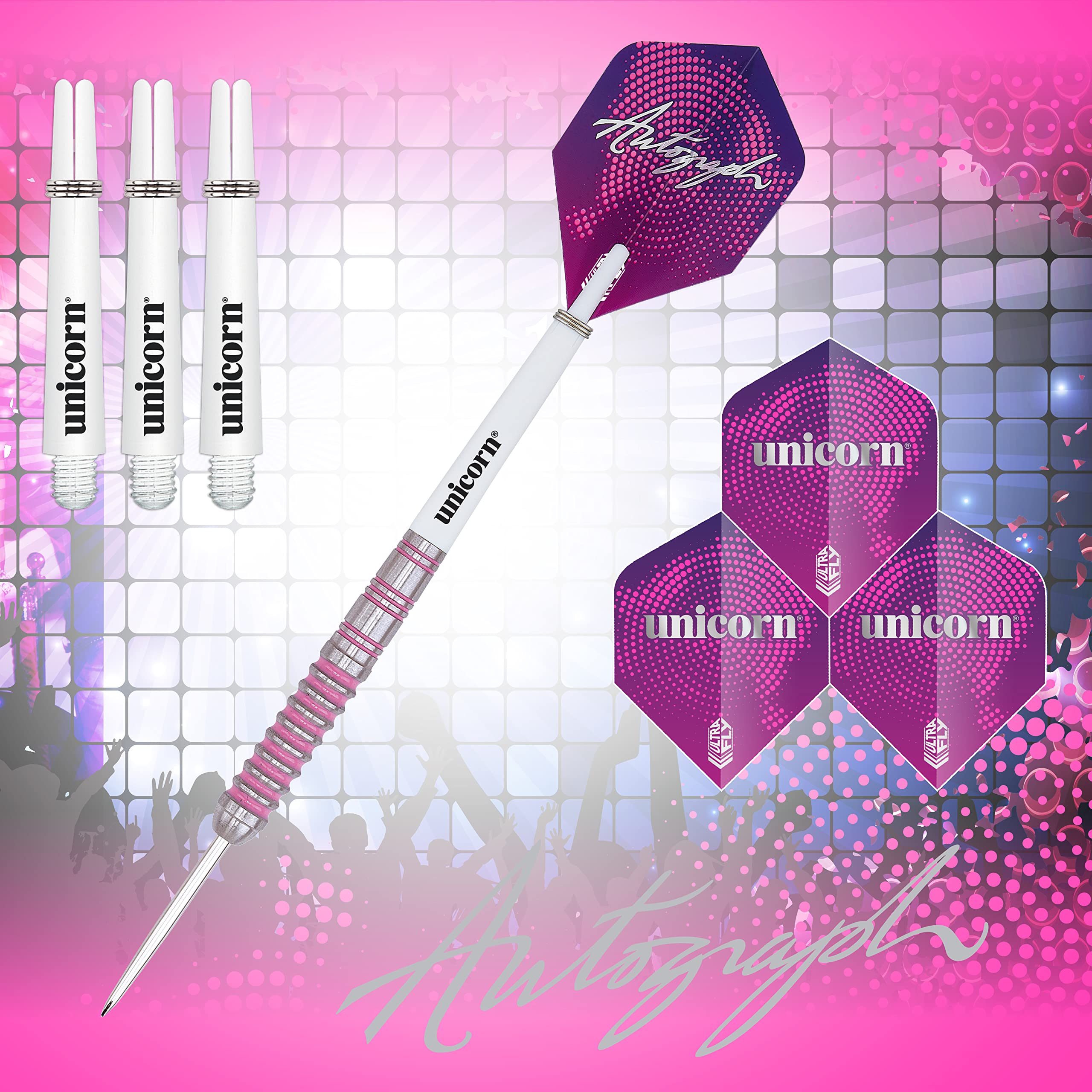 Unicorn Autograph Series 1 Steel Tip Darts – 80% Tungsten – 26g