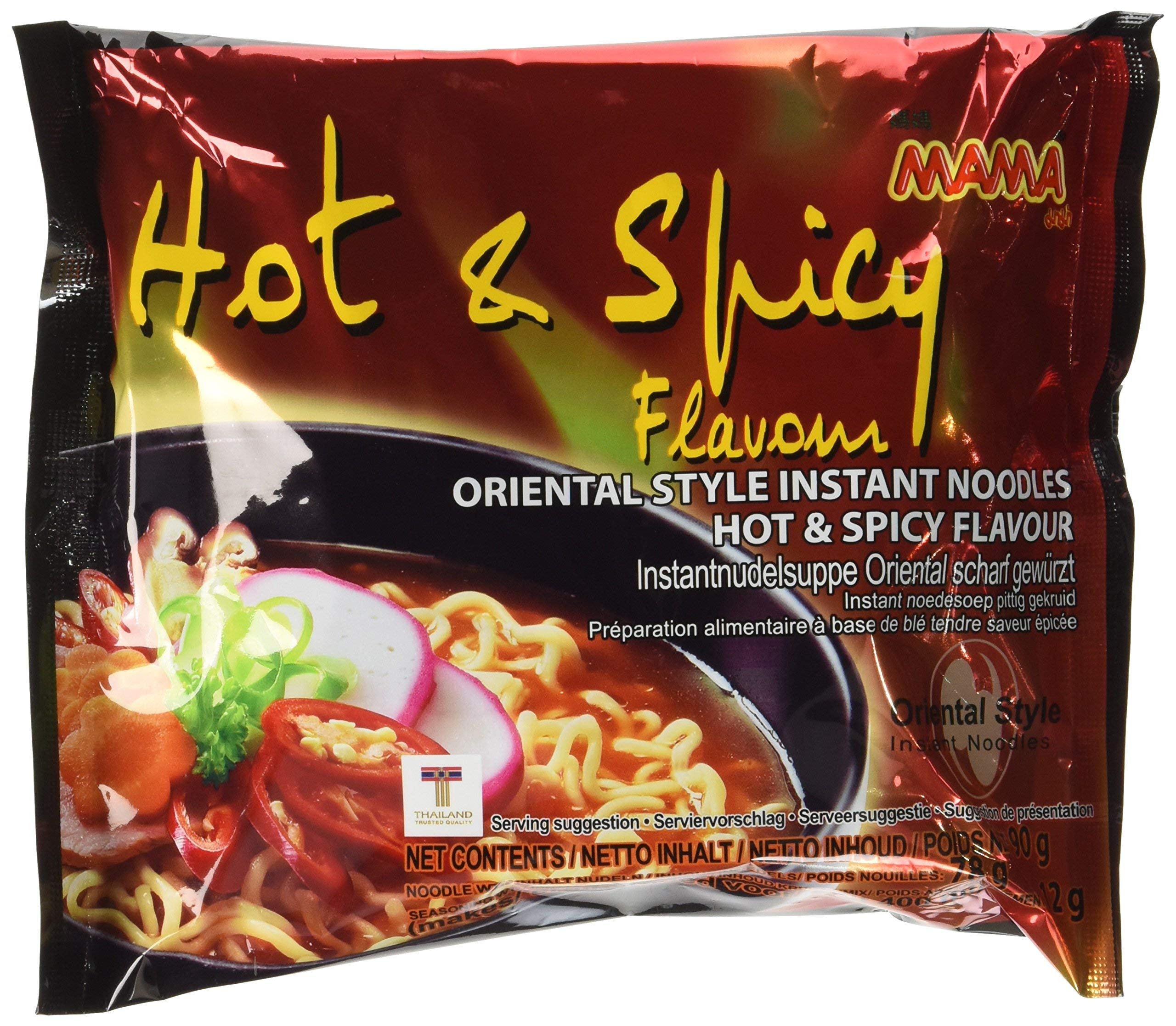 Mama Hot and Spicy Korean Style Udon Instant Noodles, 90g – 30 Pack