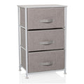 hjh LIVING FOLDRESS M Chest of Drawers – 3 Fabric Drawers & Metal Frame