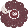 STEBRUAM 100PCS 5 Inch 80 Grit Sanding Discs for Orbital Sander