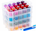 New brothread 80 Spools Polyester Embroidery Thread with Storage Box