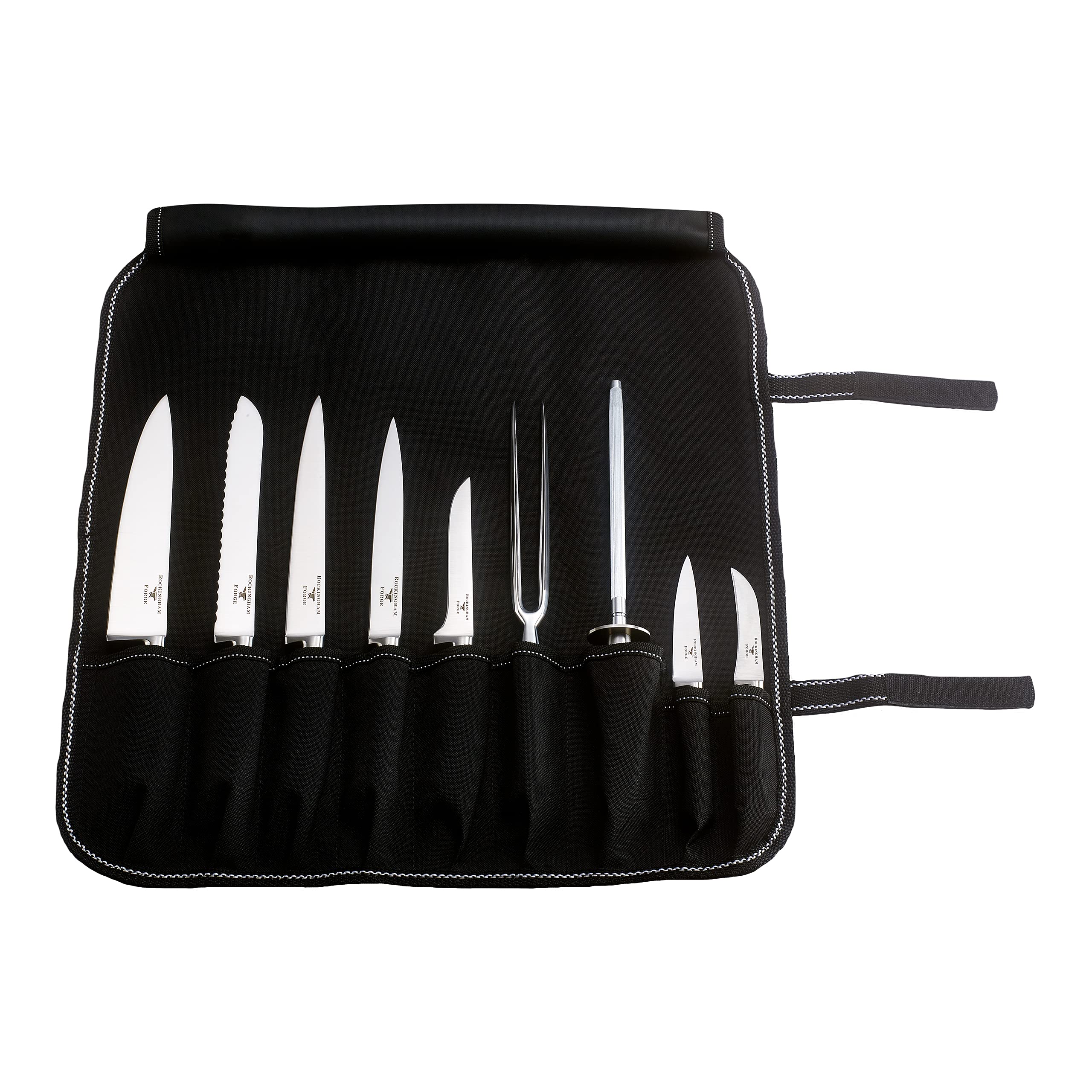 Rockingham Forge 10-Piece Chef’s Knife Set – Forged Stainless Steel