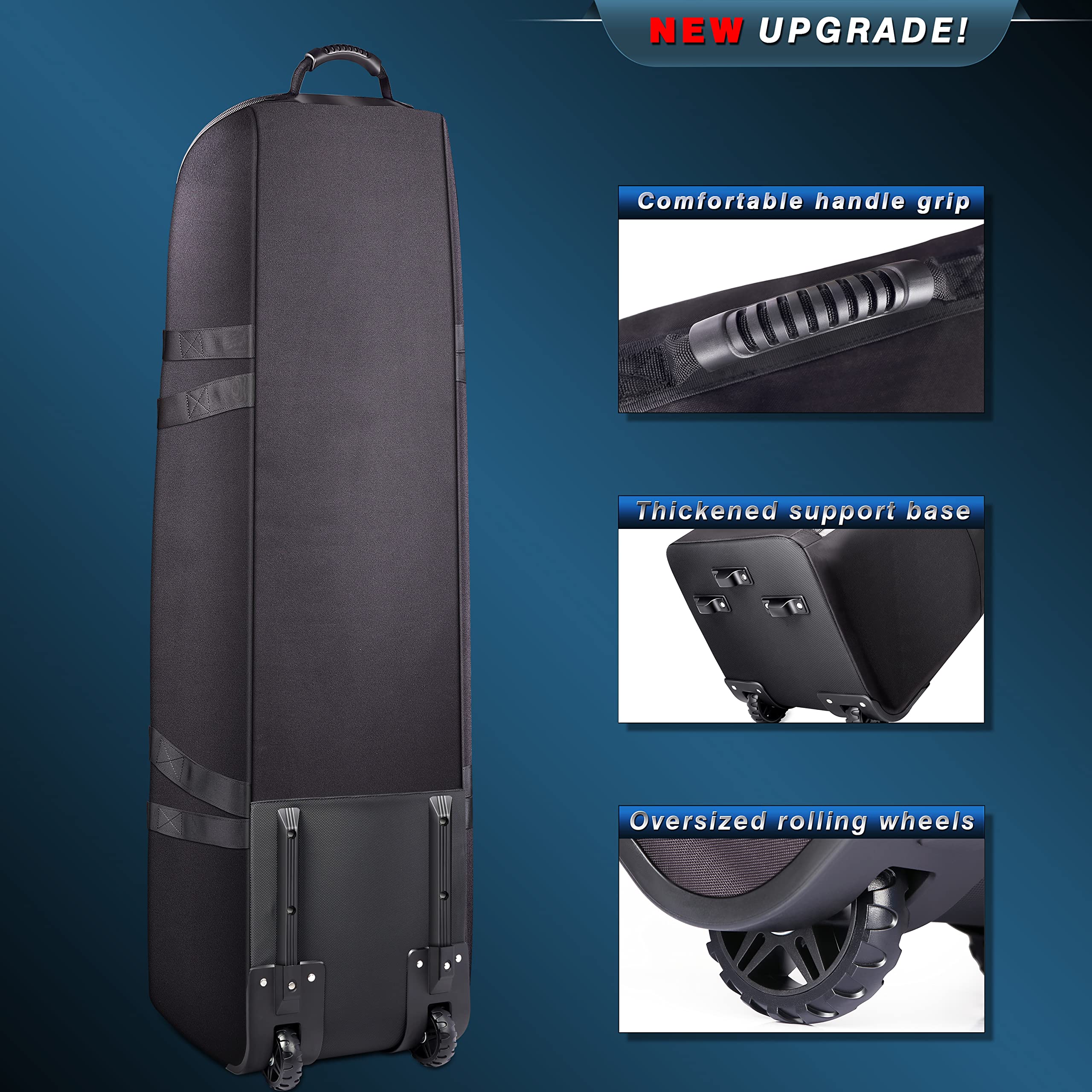 CHAMPKEY Soft-Padded Golf Travel Bag | 1200D Oxford Fabric – Grey