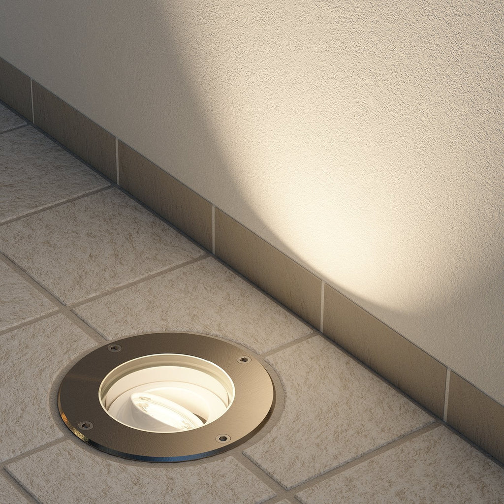 ledscom.de BOFU IP67 Swivel Recessed Floor Light – Stainless Steel Round