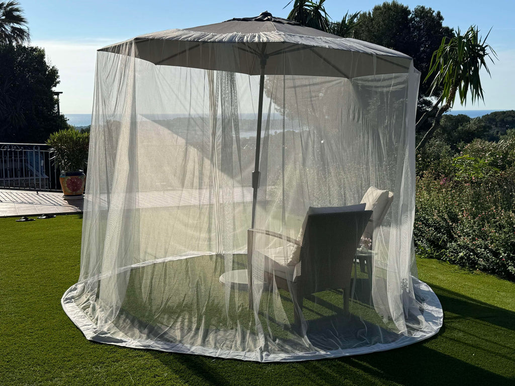 Jolof Store Patio Umbrella Mosquito Net – 7.5-8.5 FT Heavy Duty Mesh