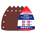 WORKPRO 100-Piece Mouse Sanding Sheets - 40/80/120/180 Grit Sandpaper