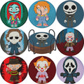 BEAYIOU 8Pcs Halloween Diamond Painting Coasters Kit with Holder | Acrylic
