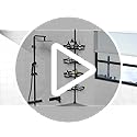 Jolof Store 4-Tier Tension Rod Shower Caddy – Stainless Steel Corner Shelf