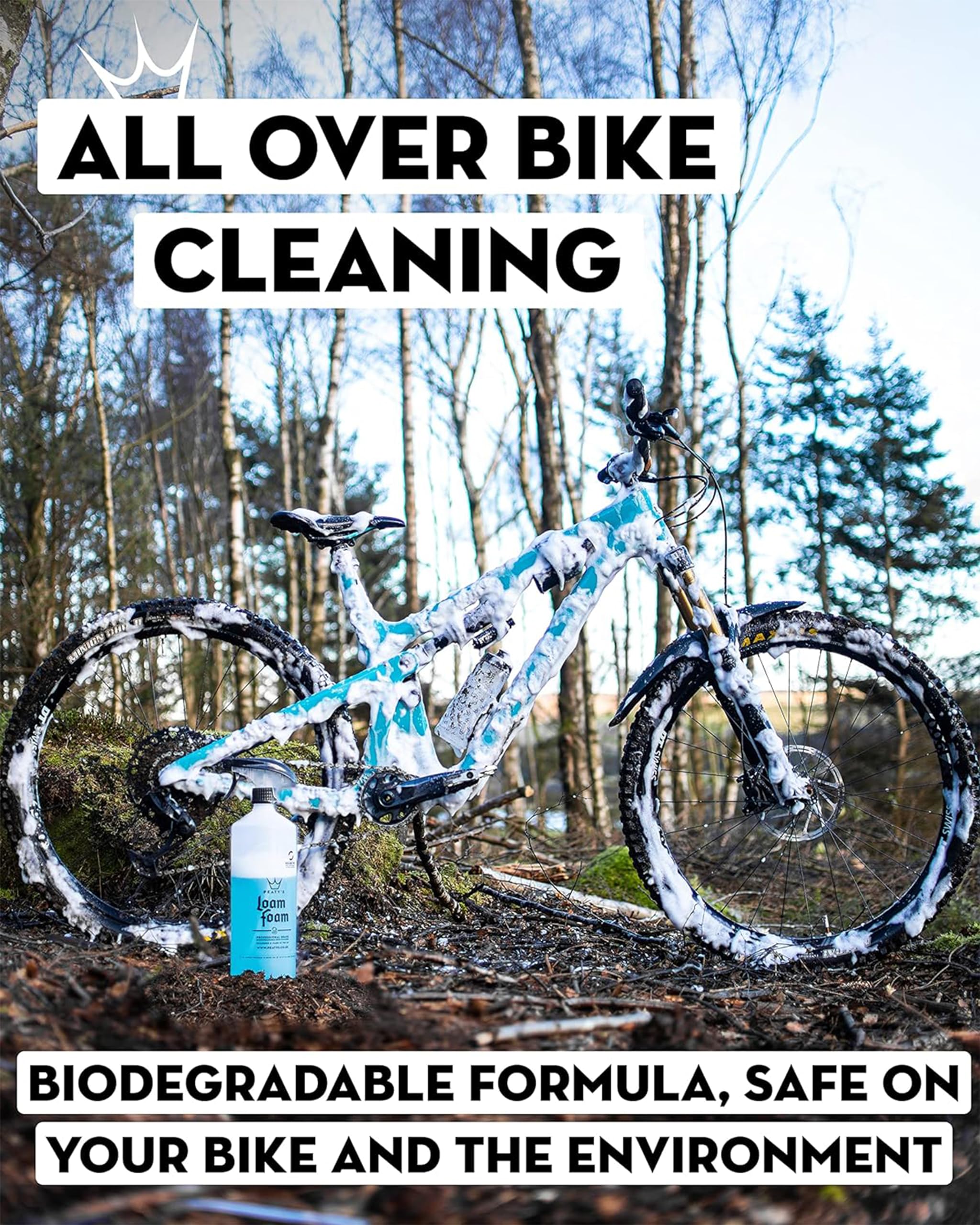 Peaty's Loam Foam Bike Cleaner – Biodegradable Foaming Wash for MTB