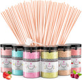 Jolof Store Cotton Candy Sugar Kit – 6 Flavors (1.8kg) with 50 Sticks