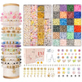 8500 Pcs Clay Beads Bracelet Making Kit | 24 Color Heishi Set