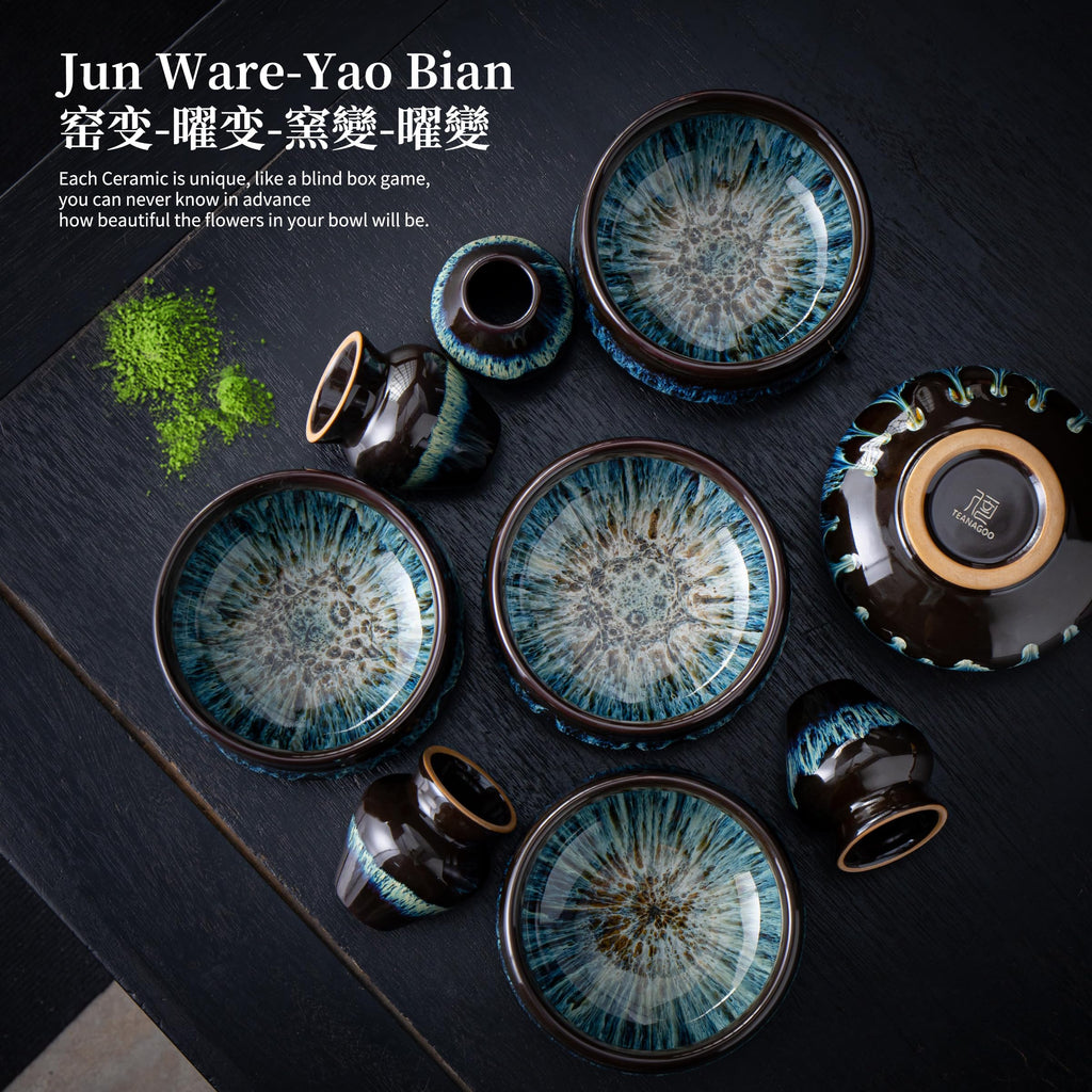 TEANAGOO 7-Piece Matcha Tea Set with Bamboo Whisk and Ceramic Bowl