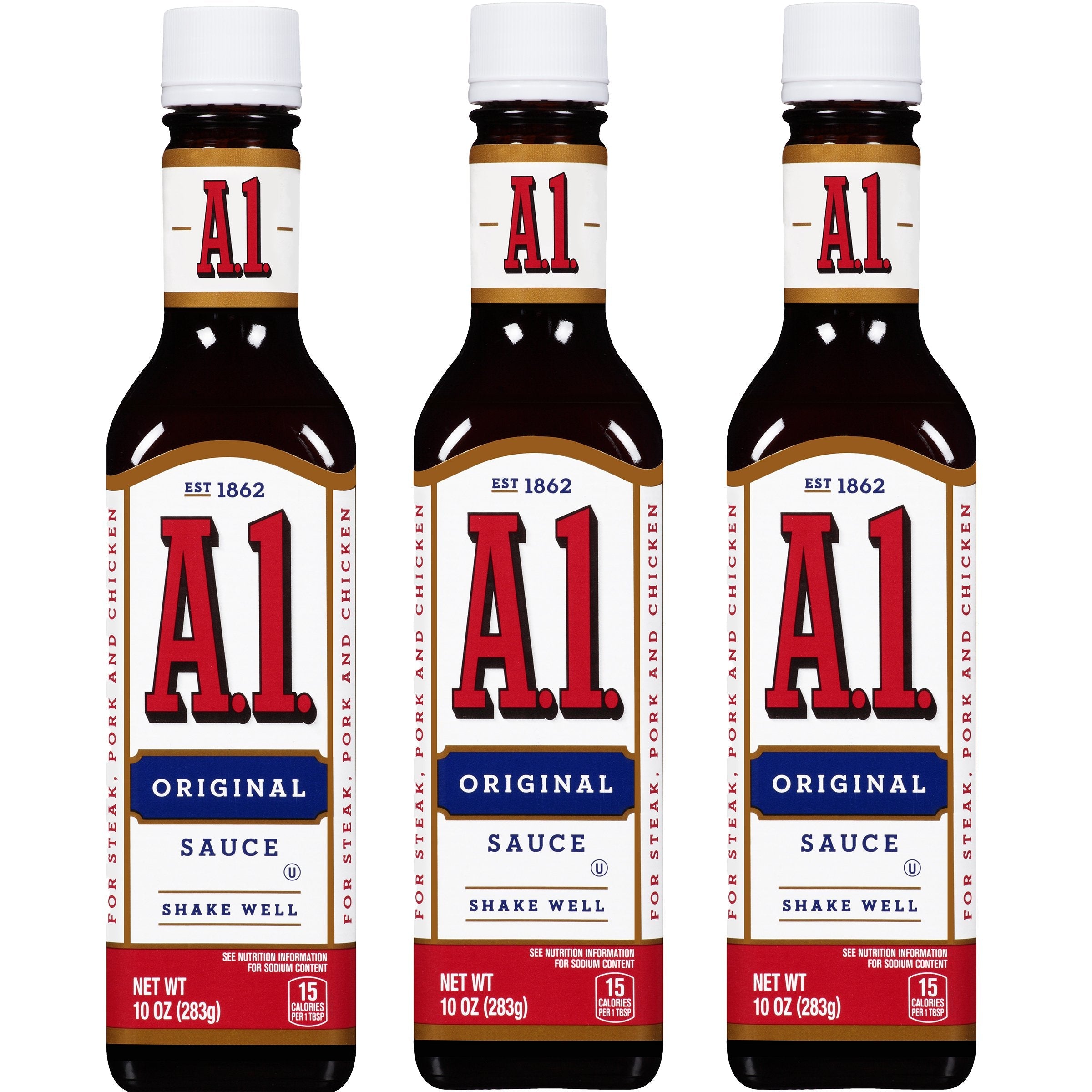 A1 Original Steak Sauce - Bold Flavor Marinade and Condiment, 283g (3 Pack)
