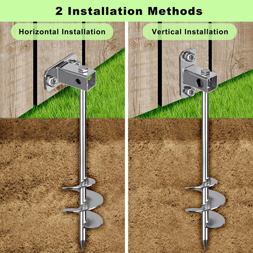 Insaga 74cm Heavy Duty Ground Anchor – Spiral Metal Tent Pegs, 4 Pack