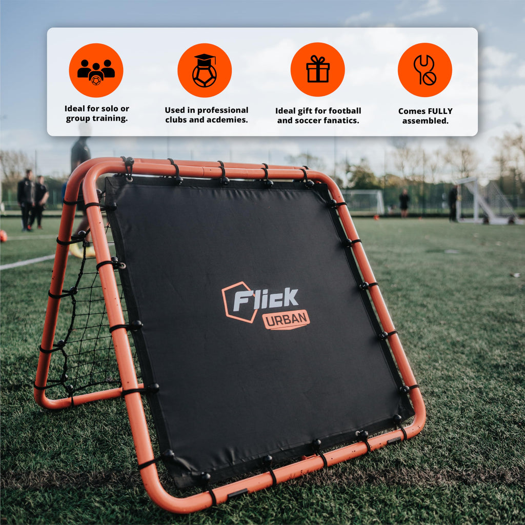 Football Flick Dual Speed Rebounder – Adjustable Double-Sided Soccer Net