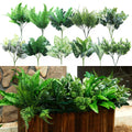Party Joy 14 Pcs Artificial Outdoor Plants | UV Resistant Fake Bushes