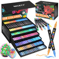 Nicety 108 Colors Acrylic Paint Pens – Dual Tip Brush & Fine Markers
