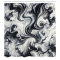 Abakuhaus Abstract Marble Shower Curtain | Waterproof Fabric Decor, 175x200cm