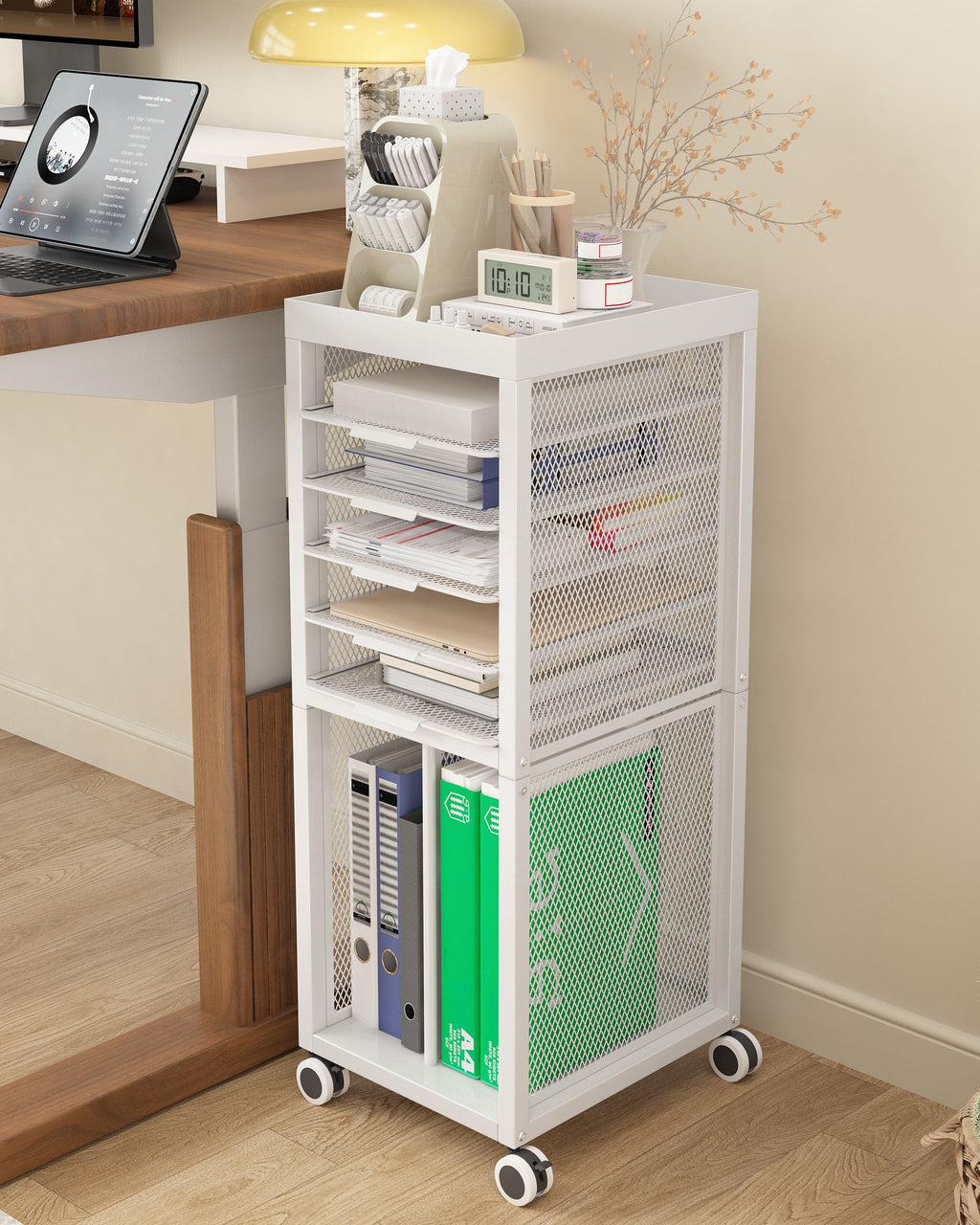 Noskox Rolling File Cart,Mobile Bookshelf with Wheels - image 1