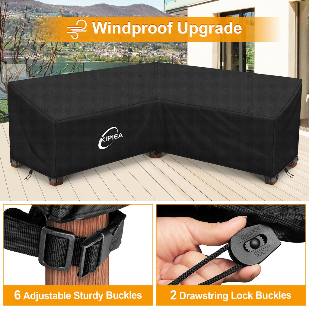 Kipiea V-Shaped Garden Furniture Cover | 420D Waterproof Oxford Fabric