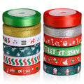 SANNIX 12 Rolls Christmas Ribbon for Gift Wrapping | 60 Yard 3/8 Inch
