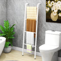Jolof Store 4-Tier Freestanding Towel Rail – Steel Wall-Leaning Ladder