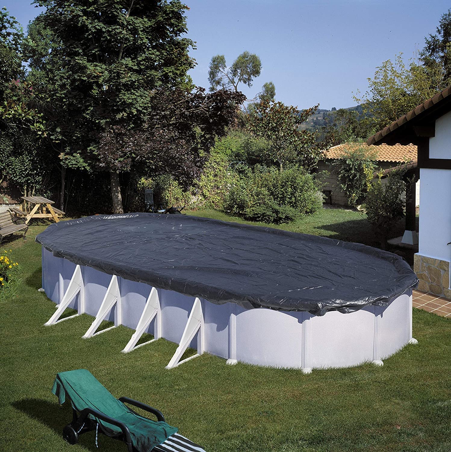Gre CIPROV Winter Cover for Oval Pools 500x300cm - Blue Polyethylene