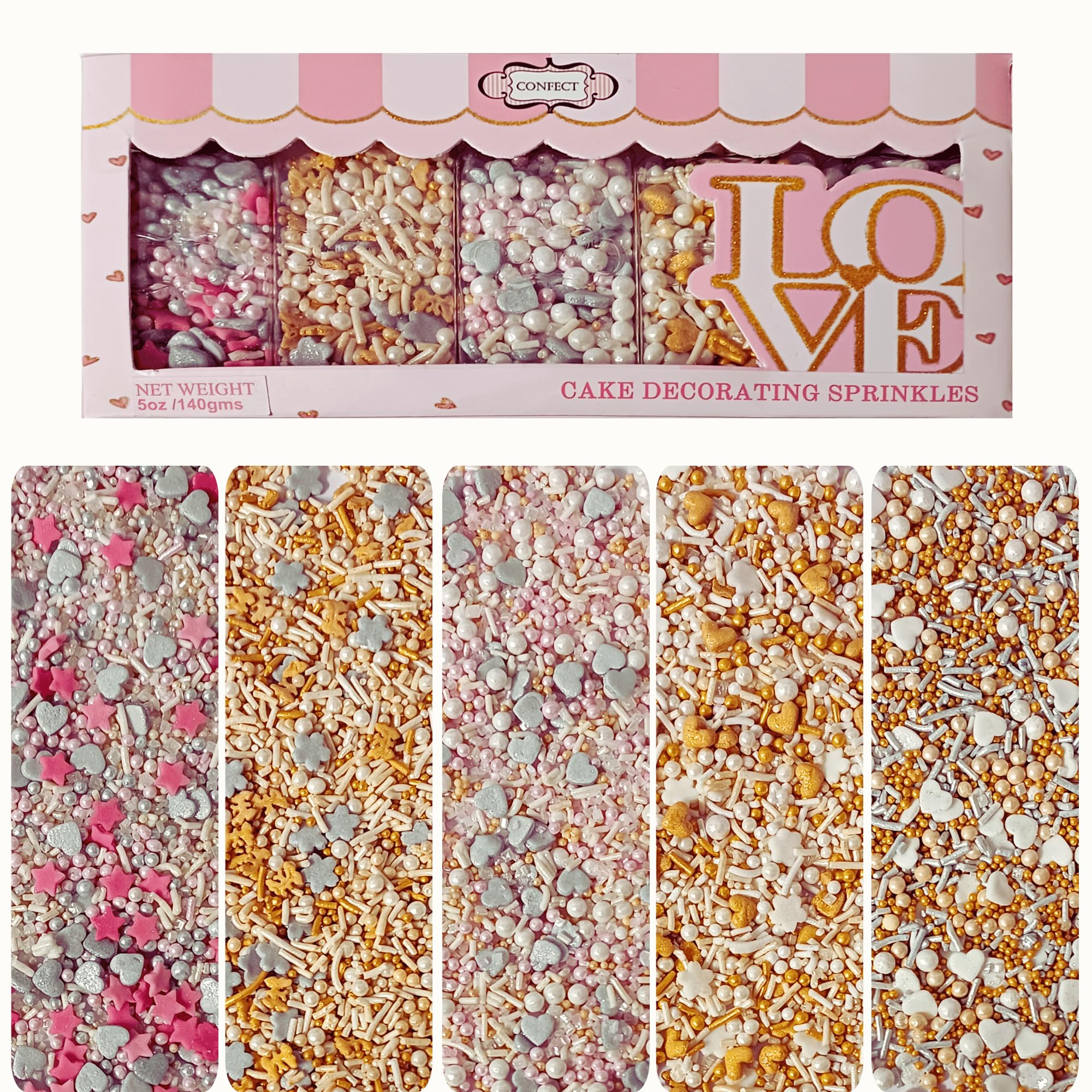Edible Cake Sprinkles – Bake Stable Gold & Silver Mix