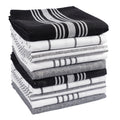 KAF Home Kitchen Towels – 10 Pack Absorbent Cotton Tea Cloths, Black