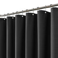 FY&XZH Heavy-Duty Waffle Weave Shower Curtain with Hooks - Black, 183x244cm