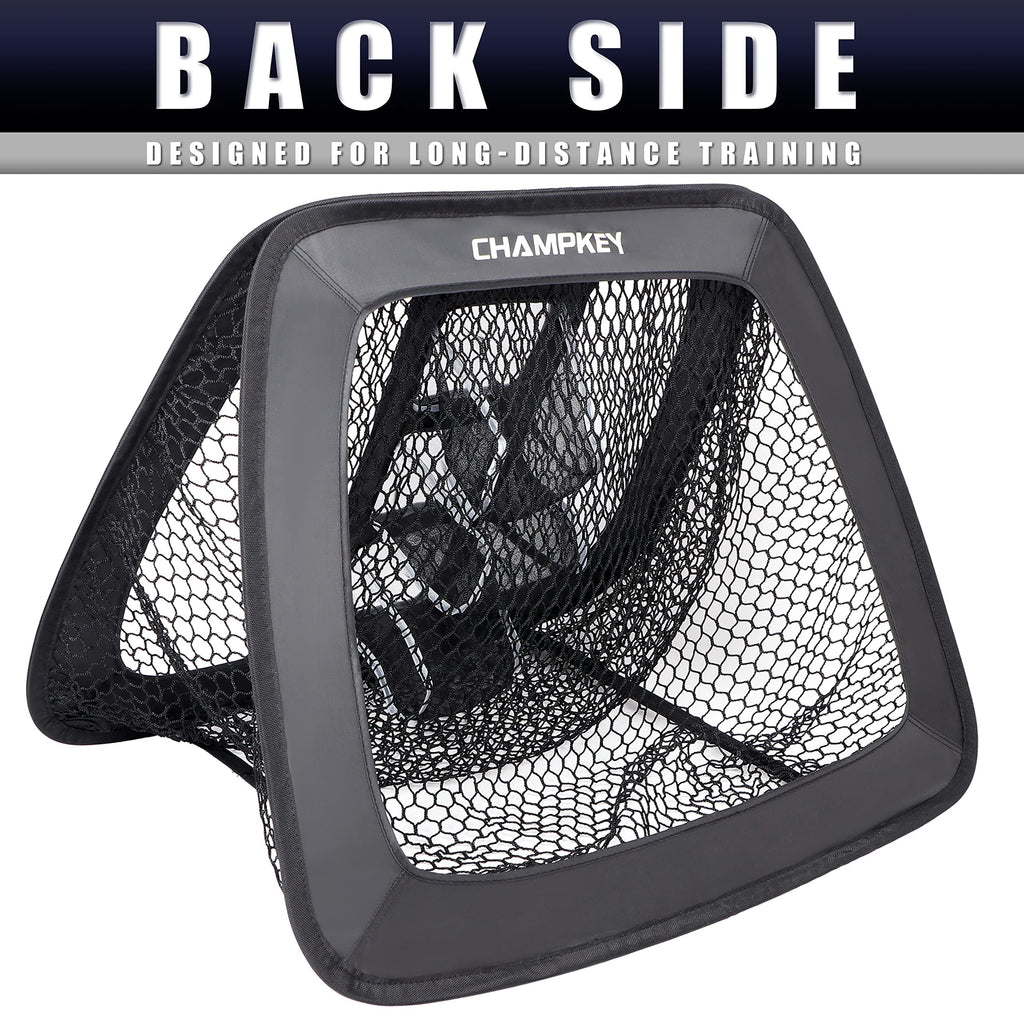CHAMPKEY Double Sided Golf Chipping Net with Hitting Mat & 12 Balls