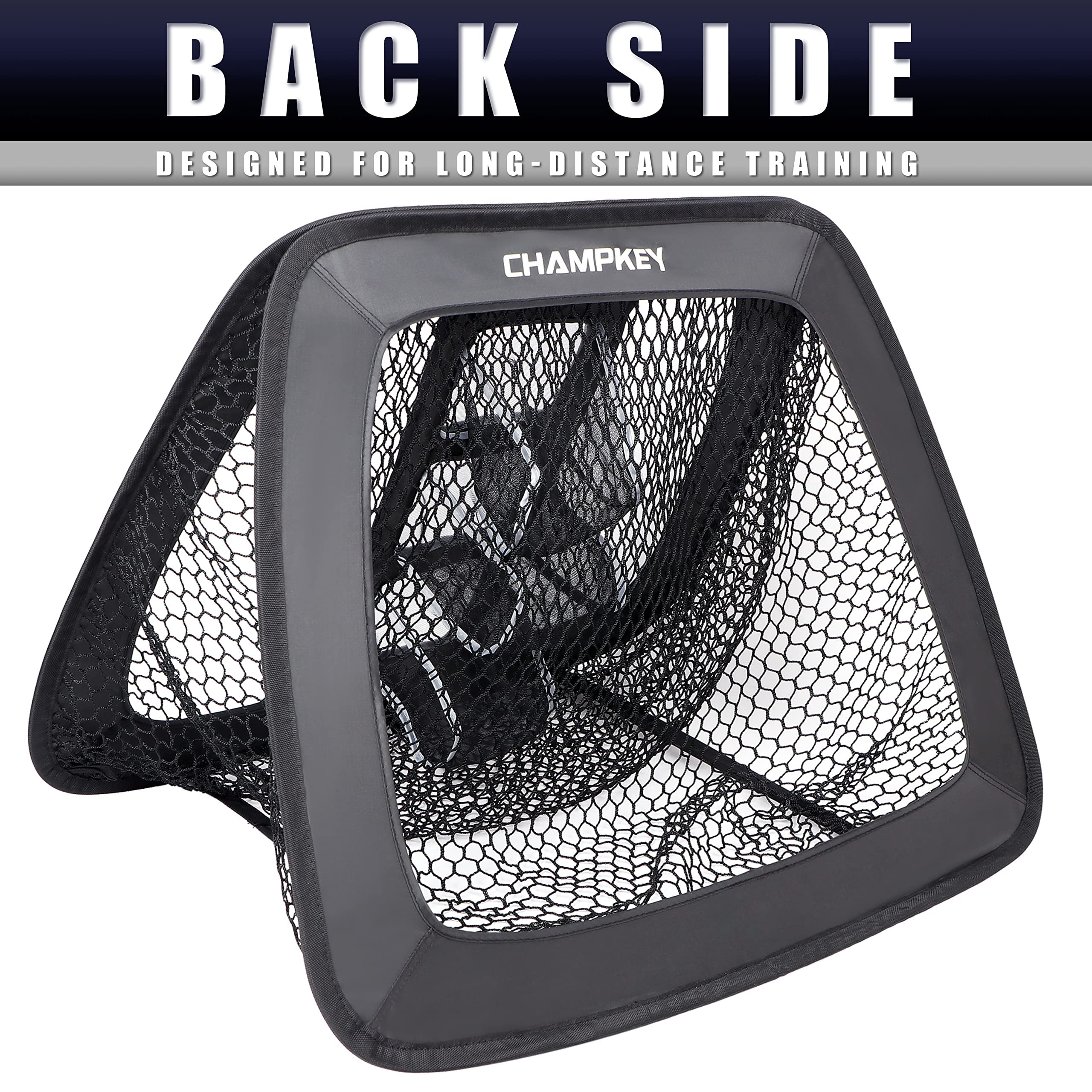 CHAMPKEY Double Sided Golf Chipping Net with Hitting Mat & 12 Balls