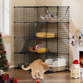 YITAHOME 4-Tier Large Metal Cat Cage - DIY Indoor Pet Playpen Enclosure