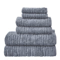 SKL Home CloudSoft 6-Piece Cotton Towel Set | 600 GSM Smoke Blue